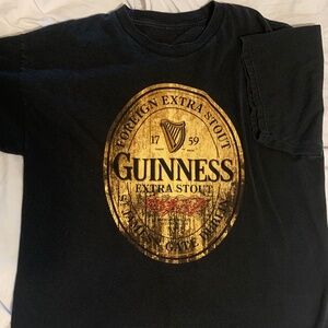 Guinness Extra Stout Beer T-shirt Mens XL Black